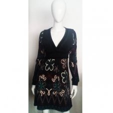 M/L Szara sukienka boho wzory