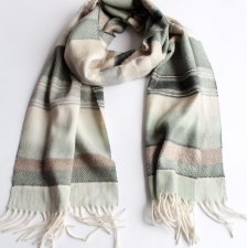 Szal vintage ciepły miękki Cashmink