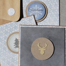 zestaw trzech kartek świątecznych