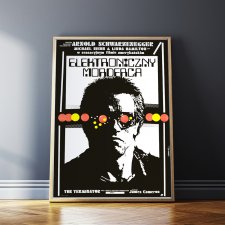 Polski plakat z lat 80. Terminator – Elektroniczny Morderca, proj. Jakub Erol, reprint 2016, B1