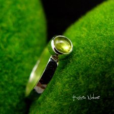 Pierścień – Green - Turmalin Srebro