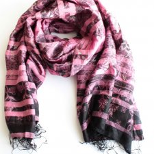 Misterne wzory duży szal