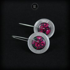 Długie kolczyki Circles Classic Folk Berry