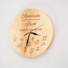 Drewniany zegar "numbers" personalizowany