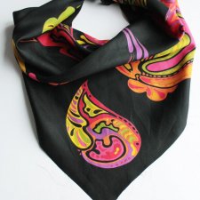 Jedwabna chusta vintage  paisley