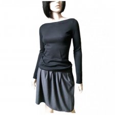 Miękka spódniczka 36 na co dzień grafit