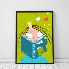 plakat z królewną i żabą (format A3)