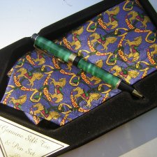 genuine silk & pen set  nowe  nie używane