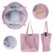 Big Lazy bag torba różowa na zamek / vegan / eco