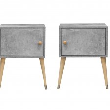 Komplet 2 szafek nocnych beton jasny