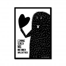 Grafika  "Czarne serca nie obchodzą Walentynek"