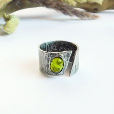 Zielone oczko - pierścionek