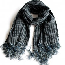 szal jedwab bawełna szalik vintage