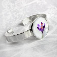 krokus :: bransoleta z grafiką z kwiatem w szkle