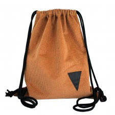 Bawełniany brazowo-pomarańczowy worek z kieszenią wewnętrzną