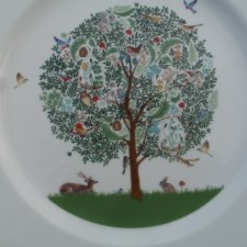 portmeirion - Enchanted tree - nowy  , bardzo duży  27,5  cm -  oryginalny talerz -półmisek  -szlachetna porcelana -rzadko spotykana seria