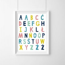ALFABET POLSKI DO POKOJU DZIECIĘCEGO/KOLOROWY - A3