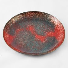 Emaliowany talerzyk miedziany z lat 50.