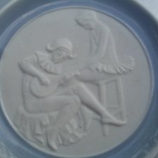 lladro hand made in spain -MINSTRAL  & BALERINA - urodziwy niewielki kolekcjonerski szlachetnie porcelanowy