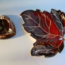 Absolutny Skarb ! royal rouge  carltonware trade mark england orientalne  zdobienie  szlachetne wykonanie duża porcelanowa Popielnica
