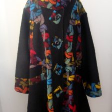 WŁOSKI  WEŁNIANY PŁASZCZ