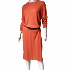H&M Trend 40 ruda sukienka w prążek