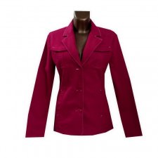 Czerwona Dżinsowa Kurtka Marynarka L XL