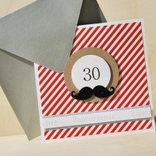 Kartka lub zaproszenie na 30 urodziny mężczyzny