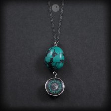 Srebrny naszyjnik Ocean Mandala Turquoise