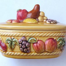❀ڿڰۣ❀ MAJOLIKA ❀ڿڰۣ❀ SOCZYSTE OWOCE ❀ڿڰۣ❀ PIĘKNY POJEMNIK. Niespotykany