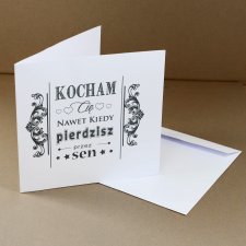 "Kocham" Klasyki Miłosne - Kartka