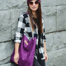 Duża torba worek na łańcuchu Mili Chic MC5 - purple