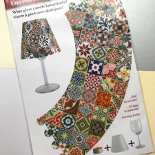 Mozaika z barcelony! ❤ WINE GLASS CANDLE LAMPSHADE  ❤ Świecznik w 5 minut.