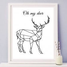 Plakat A4 Oh my deer