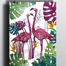 Plakat "Flamingi"