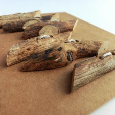 guziki drewniane komplet