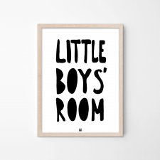 little boys room, plakat czarno-biały do pokoju dziecka, plakat do pokoju chłopców