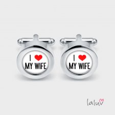 Ślubne spinki do mankietów I LOVE MY WIFE