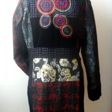 PATCHWORKOWY  PŁASZCZ