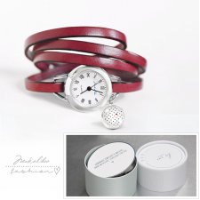 - 20 % Prezent - Zegarek - Love Dots - czerwony