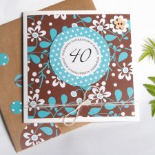 40 urodziny :: kartka handmade