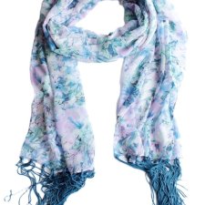 Kwiatowy szal szlachetne frędzle