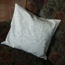 NOWA * ŻAKARDOWA  POSZEWKA 40x45 * ECRU NA JAŚKA * NA PODUSZKĘ * DEKORACYJNA