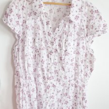 PLUS SIZE bez prasowania bluzka w kwiaty