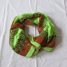 SALE Ogromna indyjska ręcznie malowana unikat