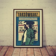 Polski plakat "Taxówkarz", autor: Andrzej Klimowski 1978, reprint