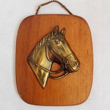 Obrazek-vintage-mosieżny koń