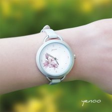 Zegarek, bransoletka - Różowa lilia