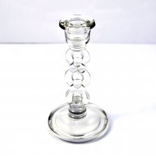 Świecznik szklany na jedną świecę Heisey z lat 70.