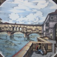 firence - ponte vecchio - agl - manifatture decoriazione porcellane - włoskie klimaty,  grafika na porcelanie